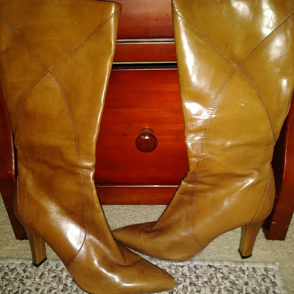 Enzo Angiolini Soft Leather High Heeled Boots